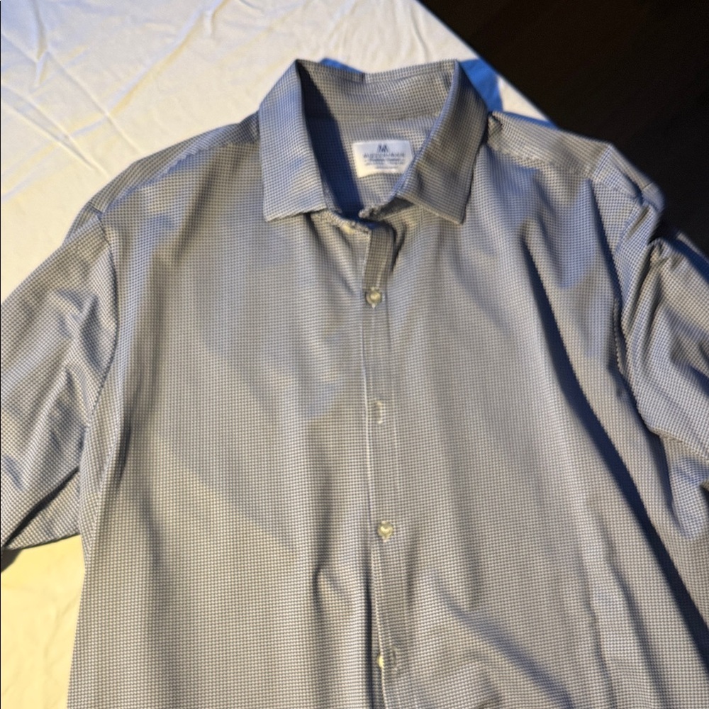 Mizzen & Main Blue and White check XXL slim fit